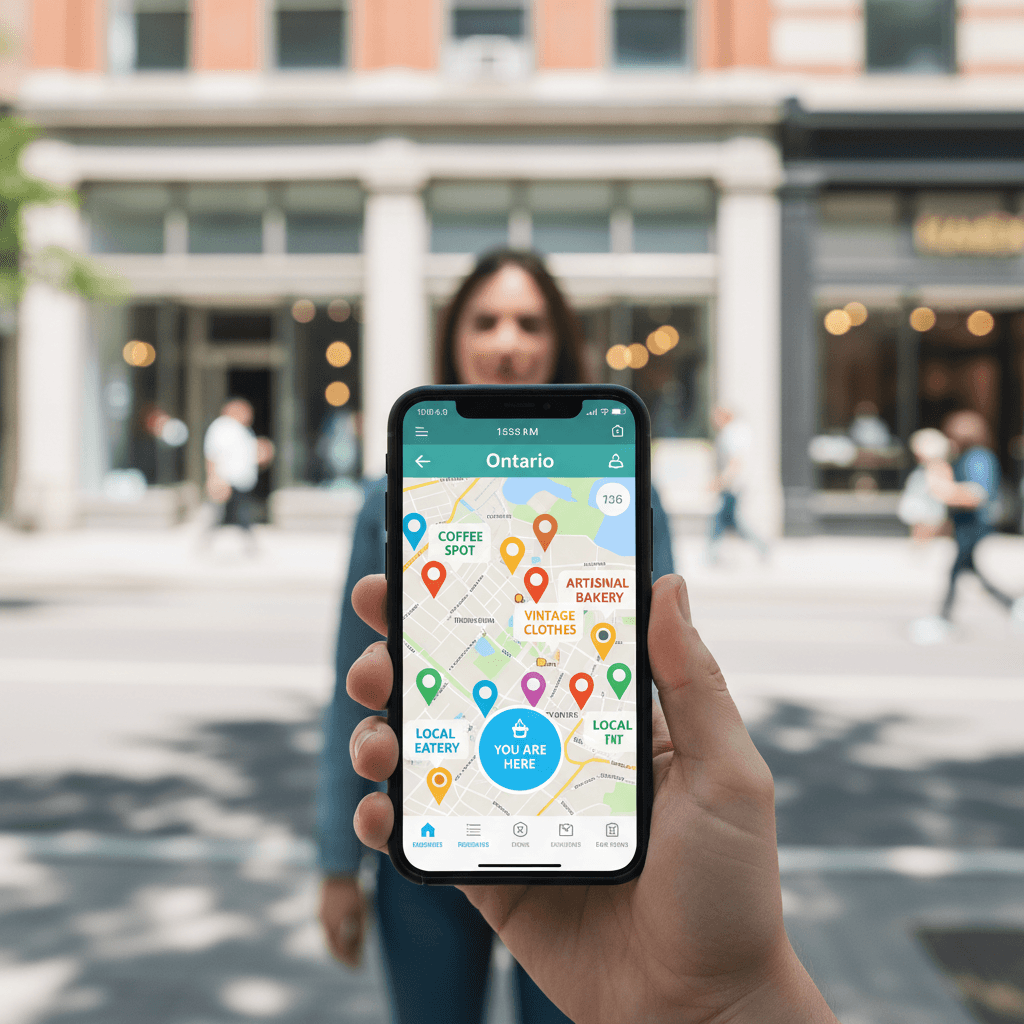 Local business map visibility on mobile